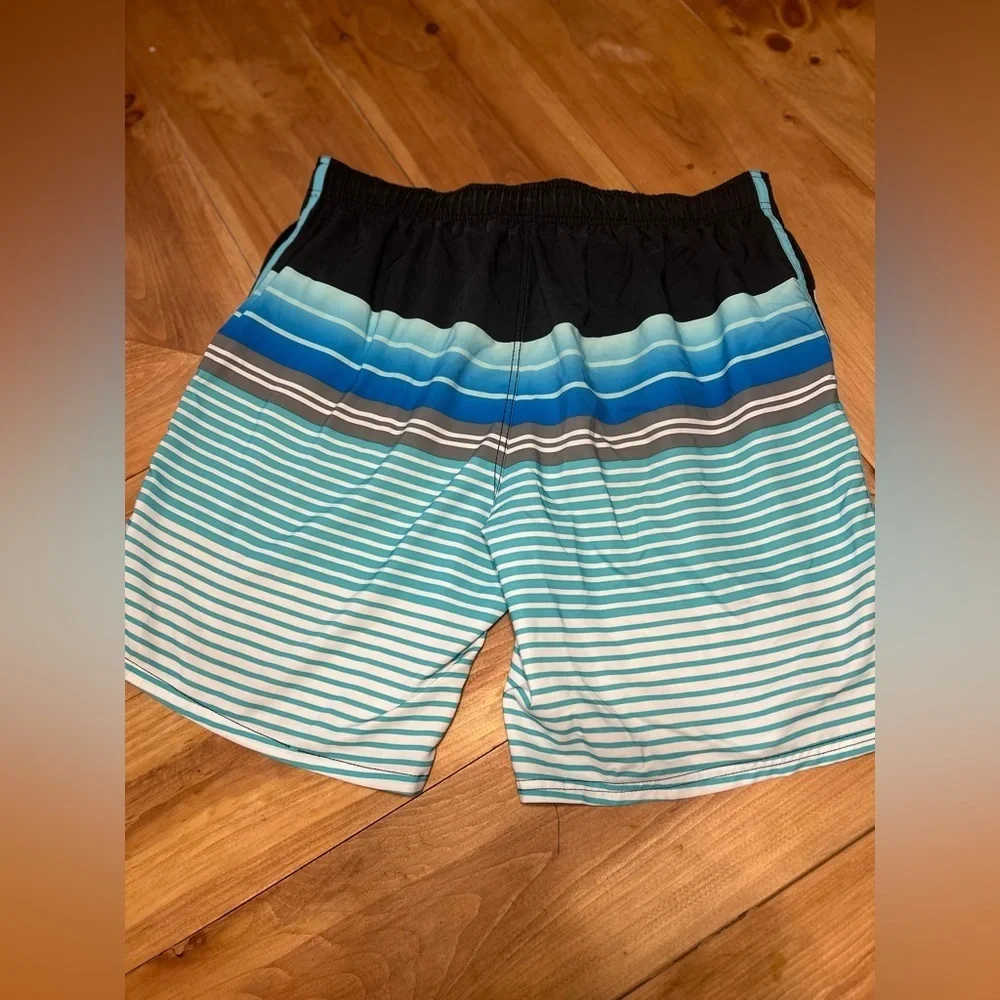 George Men's Blue and Black Striped Board Shorts size 36-38